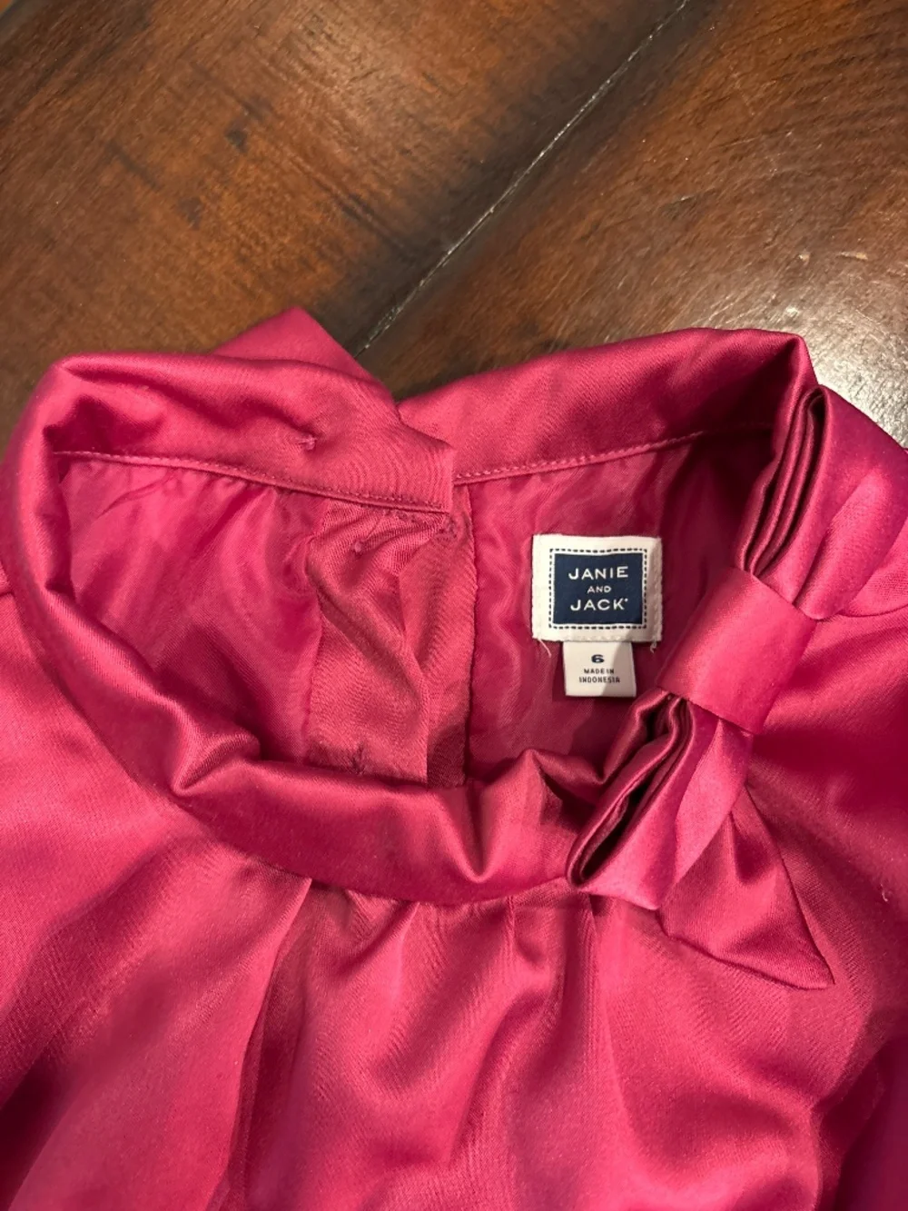Janie and Jack size 6 girls fancy magenta dress
